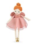 Lalkowa wróżka z pomarańczowymi włosami w różowej sukience z tiulu dla dziecka. Moulin Roty Wróżka VIVIANE 29cm Les Fées