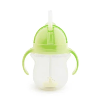Kubek niekapek dla dziecka zielony z uchwytami i słomką 207 ml. munchkin Kubek niekapek ze słomką zielony 207 ml