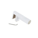 Adapter do łóżeczka w kolorze białym, wykonany z tworzywa sztucznego, z dołączonym kluczem imbusowym do montażu— Sleepytroll Adapter do łóżeczka Gen2