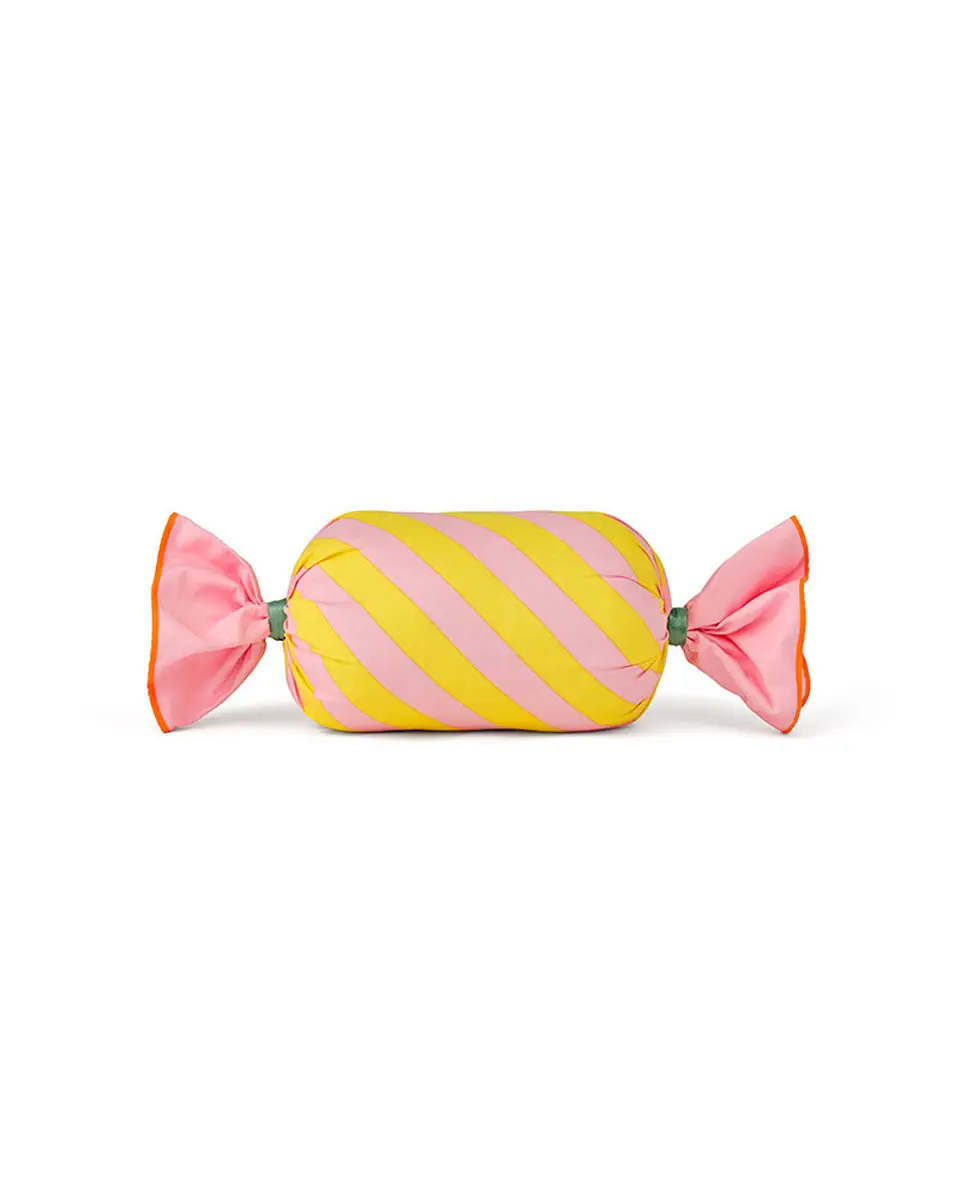 poduszka w kształcie cukierka różowo-żółta dla dziecka. Kid’s Concept Poduszka cukierek różowa PIPPI