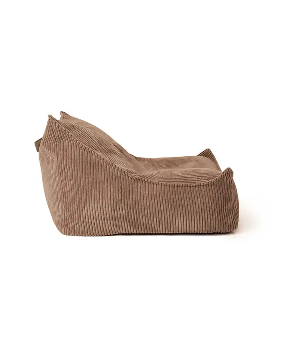Brązowa pufa worek z prążkowanego materiału dla dziecka. Kid’s Concept Pufa worek brown