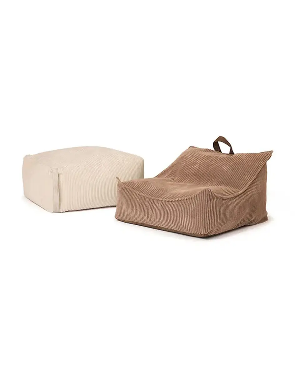 Brązowa pufa worek z miękkiego materiału dla dziecka. Kid’s Concept Pufa worek brown