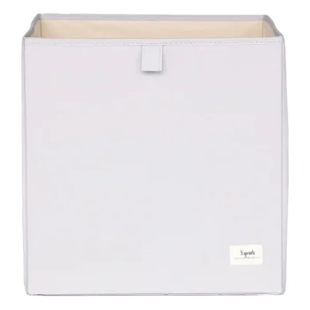 Pudełko na zabawki z materiału w jasnoszarym kolorze dla dzieci. 3 Sprouts Pudełko na Zabawki Recycled Solid Light Gray