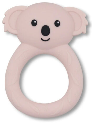 Gryzak silikonowy w kształcie koali w kolorze pudrowego różu dla niemowlaka. Jellystone Designs Jellystone Gryzak Koala Pudrowy Róż