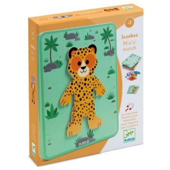Magnetyczne puzzle z motywem zwierząt safari dla dzieci powyżej 2 lat. Djeco Magnetyczne puzzle Inzebox SAFARI