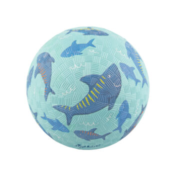 Gumowa piłka do zabawy w niebieskie rekiny 12 cm dla dzieci. sigikid Gumowa piłka do zabawy Rekiny 12cm zabawka rozwojowa dla dzieci