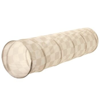 Beżowy tunel do zabawy w kratkę dla dziecka. 3 Sprouts Tunel do Zabawy Checkerboard Beige