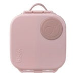 Różowa śniadaniówka plastikowa z uchwytem dla dziecka. b.box Mini lunchbox Blush Crush