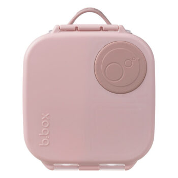 Różowa śniadaniówka plastikowa z uchwytem dla dziecka. b.box Mini lunchbox Blush Crush