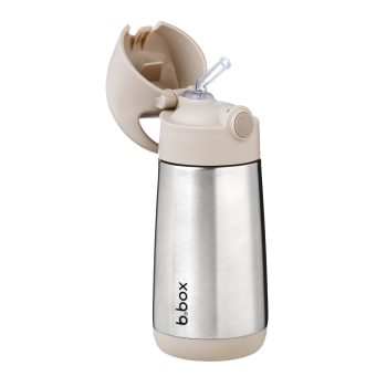 Bidon termiczny ze stali nierdzewnej w kolorze latte z ustnikiem dla dziecka 350 ml. b.box Bidon termiczny 350ml Latte