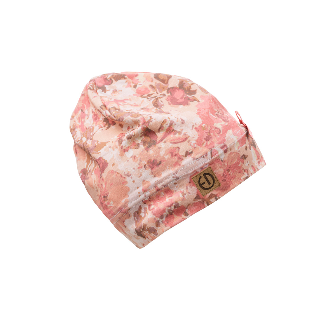 Cienka czapka dziecięca w różowo-brązowe kwiaty. Elodie Details Czapka River Rose