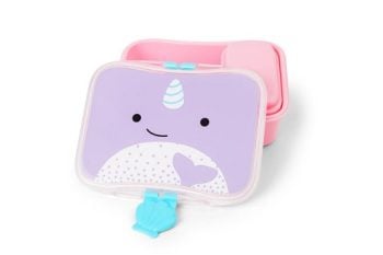 Śniadaniówka dla dziecka z motywem fioletowego narwala z różowym wnętrzem. Skip Hop Lunchbox dla Dziecka Narwal ZOO 700 ml