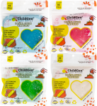 Cztery opakowania naturalnej masy plastycznej brokatowej w kolorach niebieskim różowym zielonym i białym dla dzieci. ChildGen Naturalna ciastolina do zabawy BROKAT eko pack 4szt. Re Fill Play Dough