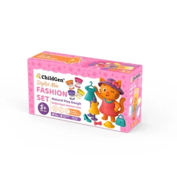 Zestaw kreatywny masa plastyczna 4 kolory ciastoliny foremki mata dla dziecka. ChildGen PAW PALS Stylistka Mia zestaw kreatywny 4 ciastoliny foremki mata Moda Fashion Set