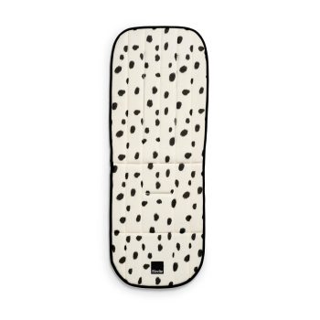 Miękka wkładka do wózka w biało czarne kropki dla dziecka. Elodie Details Miękka wkładka do wózka Dalmatian Dots