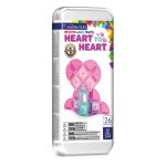Klocki magnetyczne microMAGS w kształcie serca różowe i niebieskie 26 elementów dla dzieci. Magna-Tiles Klocki Magnetyczne microMAGS Heart to Heart Travel 26el