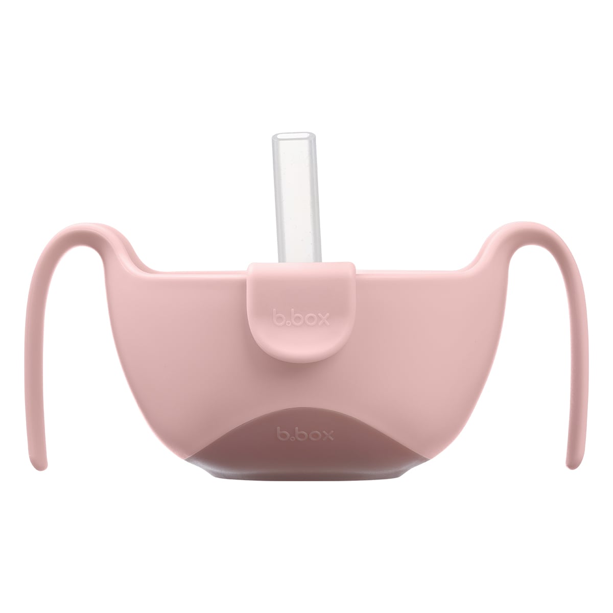 Różowa miseczka 3w1 z uchwytami i silikonową słomką dla dziecka. b.box Miseczka 3w1 Blush