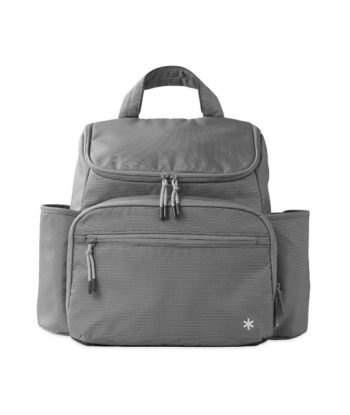 Szara torba do wózka w formie plecaka z kieszeniami dla mamy i dziecka. Skip Hop Torba do Wózka Plecak Forma Next Grey