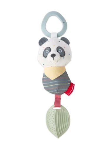 Zawieszka z grzechotką i zielonym gryzakiem panda dla niemowlaka. Skip Hop Zawieszka z Grzechotką i Gryzakiem Panda Bandana Buddies