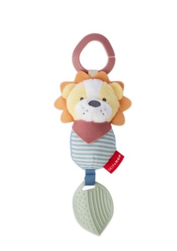 Zawieszka z grzechotką i gryzakiem w kształcie lwa z chustką dla niemowlaka. Skip Hop Zawieszka z Grzechotką i Gryzakiem Lew Bandana Buddies