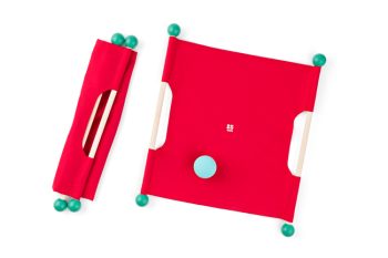 Czerwony zestaw do flip tenisa z rakietkami i piłeczką do gry zręcznościowej. BS Toys rakietki do Flip tenis