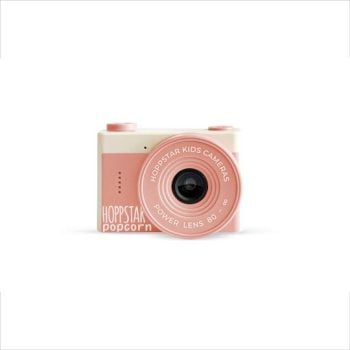 Aparat fotograficzny dla dzieci w kolorze różowo-kremowym z obiektywem w kształcie koła. Hoppstar Aparat fotograficzny dla dzieci Popcorn Sorbet