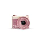 Aparat fotograficzny dla dzieci w kolorze różowo-kremowym z obiektywem z napisem popcorn dusk. Hoppstar Aparat fotograficzny dla dzieci Popcorn Dusk