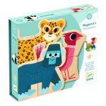 Drewniane magnetyczne puzzle zwierzątka 4 elementy dla dzieci powyżej 2 lat. Djeco Magnetyczne Puzzle Drew.zwierzątka 4 Elem. +2 lat
