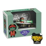 Model kolekcjonerski samochodu wyścigowego czarno zielony z motywem pirata dla dzieci. Djeco Autko CRAZY MOTORS PIRATE WHEELS