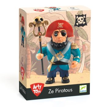 Figurki pirata z czerwonym kapeluszem i laską dla dzieci. Djeco Figurka Arty Toys Ze Piratous