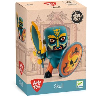 Figurki rycerz z tarczą i mieczem z motywem czaszki dla dzieci powyżej 4 lat. Djeco Figurka Arty Toys Rycerz Skull 4+