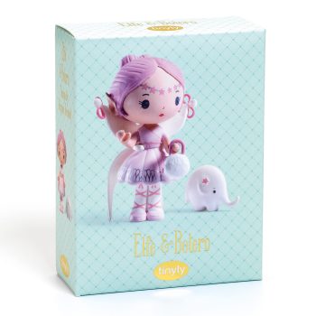 Figurki elfa w sukience i małego słonia białego dla dziecka. Djeco Figurki ELFE & BOLERO