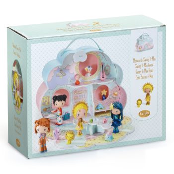 Domek dla lalek walizka z figurkami postaci dla dzieci. Djeco Domek dla lalek walizka Sunny&Mia z figurkami