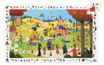 Puzzle tradycyjne 54 elementy z kolorową ilustracją zamku i postaciami w bajkowym lesie dla dzieci. Djeco Puzzle Obserwacja OPOWIEŚĆ 54 El