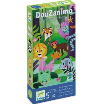 Gra pamięciowa z kolorowymi ilustracjami zwierząt dla dzieci w wieku 5-10 lat. Djeco Gra pamięciowa DUOZANIMO