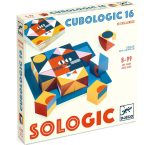 Gra logiczna z kolorowymi drewnianymi klockami do układania wzorów dla dzieci i dorosłych. Djeco Gra logiczna CUBOLOGIC 16