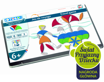 Magnetyczna układanka podróżna z elementami w kształcie kolorowych liści i kwiatów dla dzieci powyżej 6 lat. iOTOBO Podróżna Układanka Magnetyczna PLAŻA