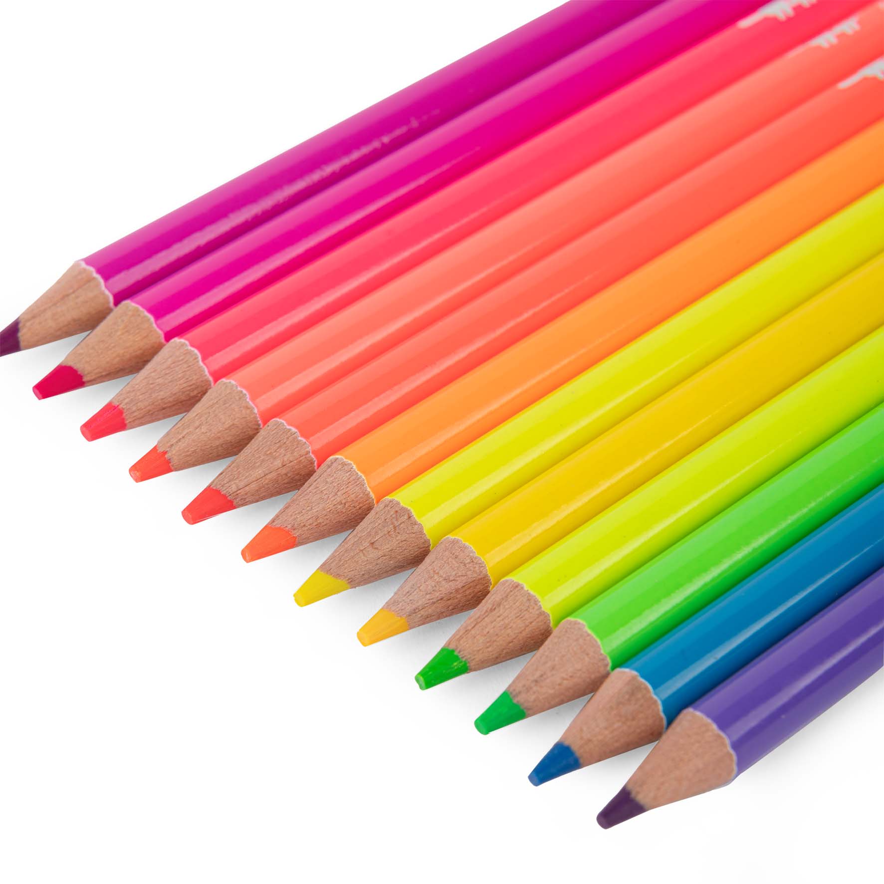 Zestaw 12 neonowych kredek ołówkowych w różnych kolorach dla dzieci. Moulin Roty 12 kredek neonowych LES SCHMOUKS