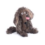 Pluszowa maskotka piesek brązowy z długą sierścią dla dziecka. Moulin Roty Maskotka Pies POURRI 36 Cm