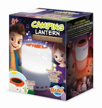 Lampka nocna solarna z funkcją latarki i głośnika Bluetooth na kemping dla dzieci powyżej 8 lat. Buki Lampka solarna-Latarka Bluetooth na kemping