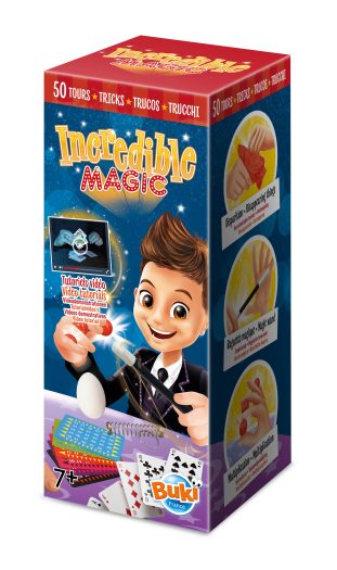 Zestaw do nauki sztuczek magicznych z kartami i rekwizytami dla dzieci powyżej 7 lat. Buki Zestaw magiczny INCREDIBLE