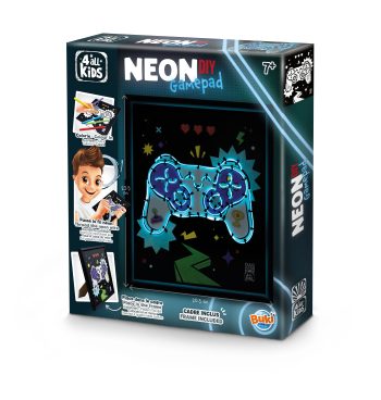 Zestaw do samodzielnego wykonania świecącego gamepada dla dzieci powyżej 7 lat. Buki Zrób to sam NEON Gamepad