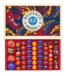 Zestaw 63 szklanych kolorowych kulek z motywem smoka dla dzieci. Billes&Co Szklane kulki SMOK FEU