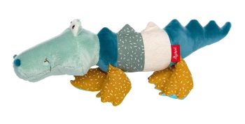 Pluszowy krokodyl patchworkowy miękka maskotka dla dziecka 43 cm. sigikid Pierwsza przytulanka pluszowy Krokodyl 43cm patchworkowa maskotka