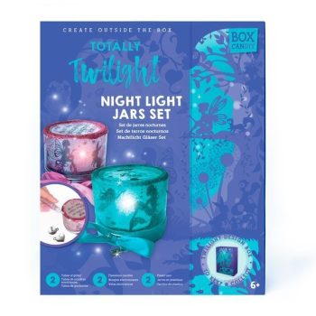Zestaw kreatywny do samodzielnego wykonania nocnych lampek 2 sztuki dla dzieci powyżej 6 lat. Box Candiy zestaw kreatywny Nocne lampki (2 szt)