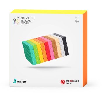 Klocki magnetyczne w różnych kolorach 400 sztuk dla dzieci powyżej 6 lat. Pixio Klocki magnetyczne 400 szt