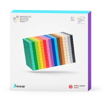Klocki magnetyczne w różnych kolorach 1600 sztuk dla dzieci powyżej 6 lat. Pixio Klocki magnetyczne 1600 szt