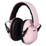 Różowe słuchawki ochronne dla dzieci z miękką wyściółką nauszną i pałąkiem. Dooky Słuchawki ochronne Junior pink 3+(5-16l)