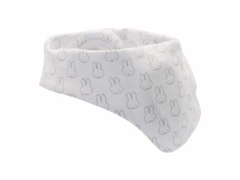 Biała opaska na głowę z nadrukiem postaci Miffy dla niemowląt 6-12 miesięcy. Dooky Słuchawki ochronne opaska 6-12 m MIFFY