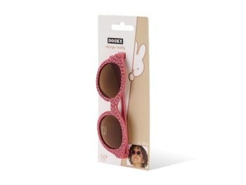 Różowe okulary przeciwsłoneczne dla niemowląt z wzorem Miffy na oprawkach 6-36 miesięcy. Dooky Okulary przeciwsłoneczne Miffy pink 6-36 m